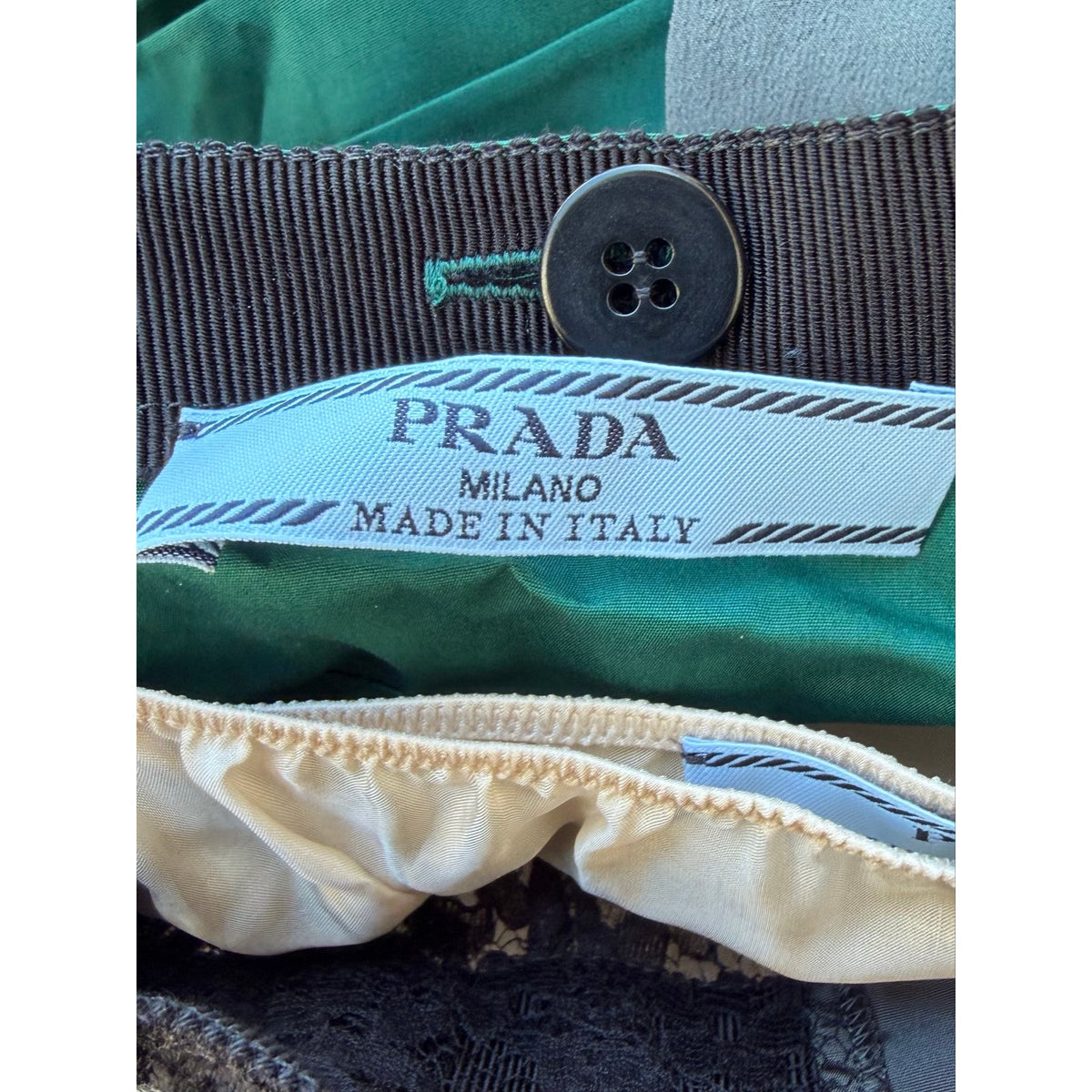 Size EU 40/Small/4US - Prada Technical taffeta patchwork skirt NEW