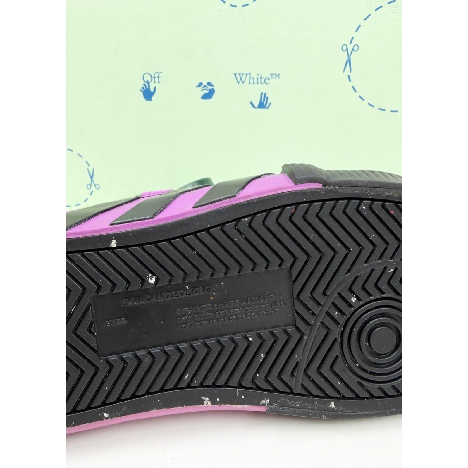 Size 36EU/6W - Off-White Vulcanized Canvas Black/Purple