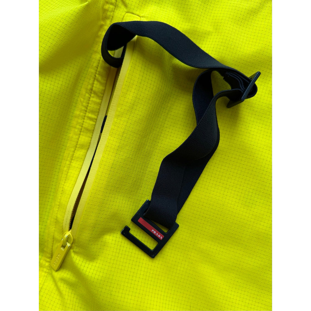 Size M - Prada 2-in-1 Convertible Jacket & Bag Yellow Nylon