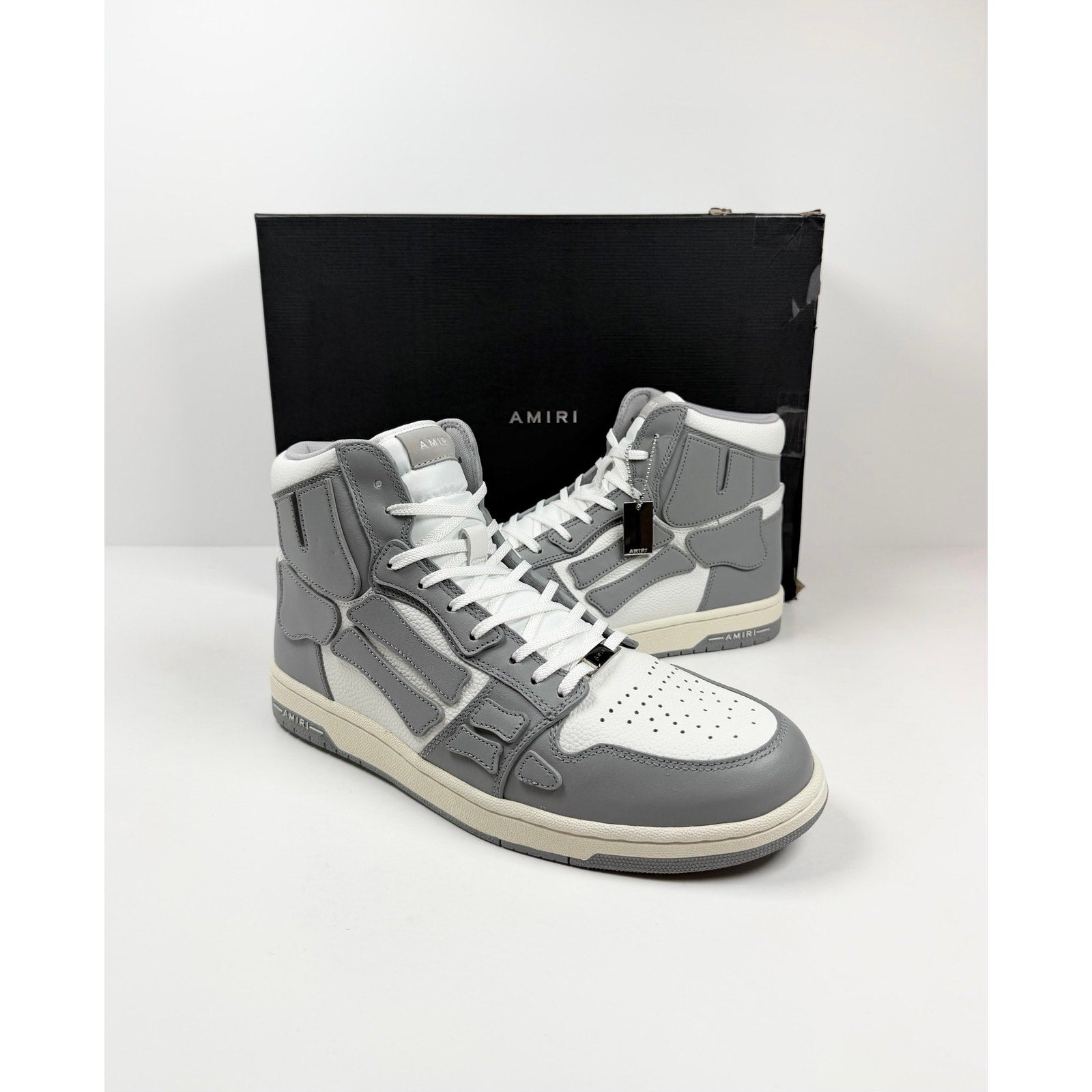 Size 46EU/13US - Amiri Skel Top Hi Grey NEW!
