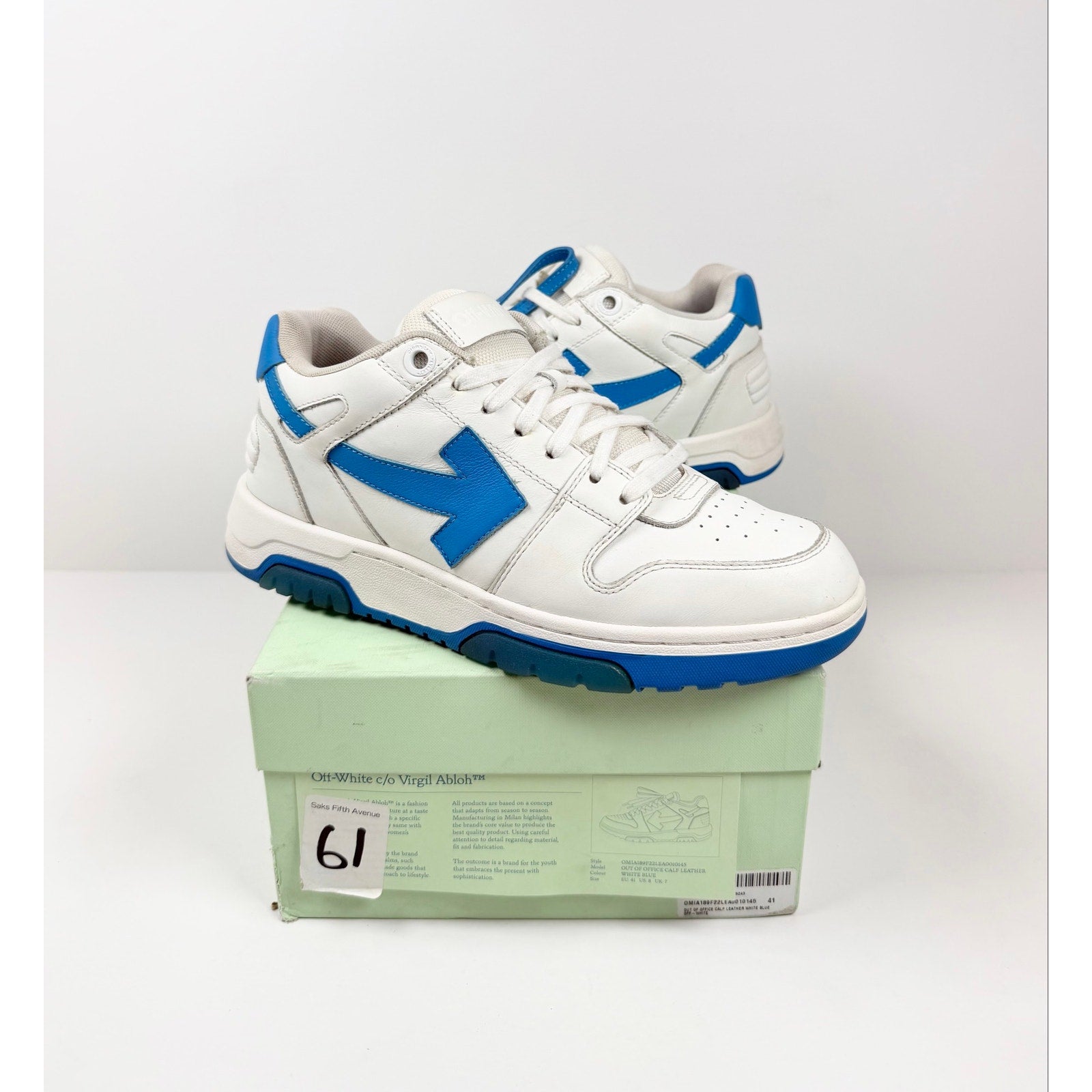 Size 41EU/8US - Off White Out Of Office