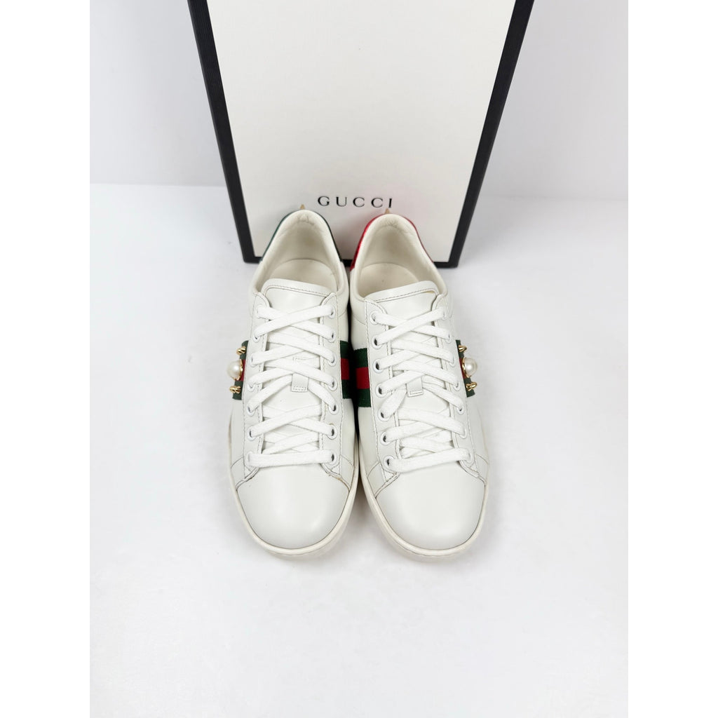 Size 36/6 - Gucci Ace Leather Low Top Womens’s