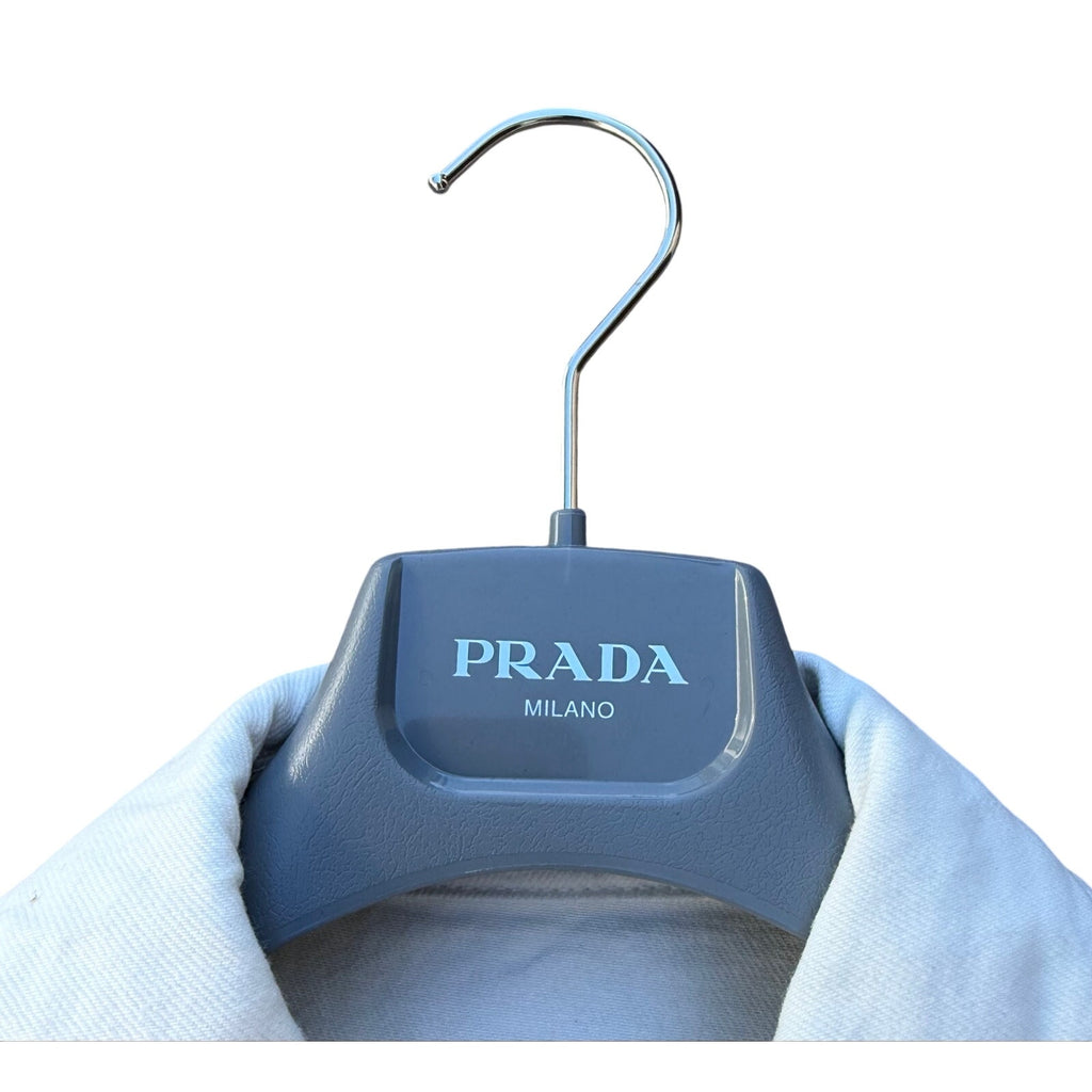 Size 42/US size 6 (L) Prada Cropped Denim Blouson Jacket NEW