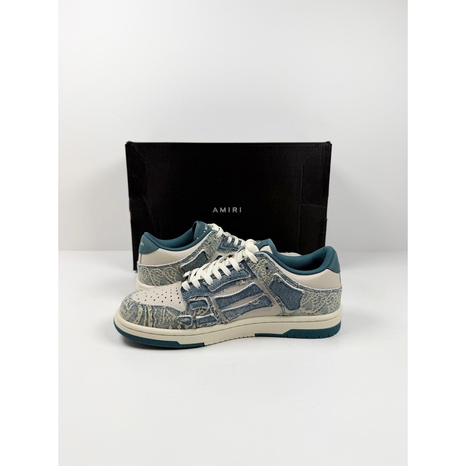 Size 40EU/7US - Amiri Skel Top Low Denim Blue NEW