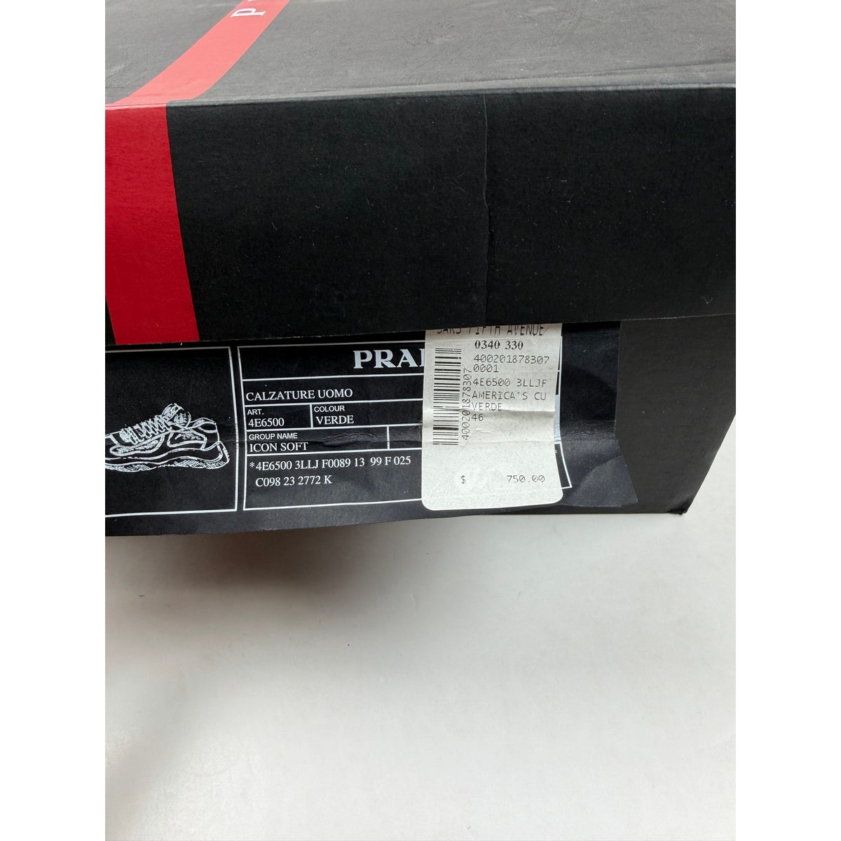 Size 13UK/14US - Prada Americas Cup Rubber Green NEW