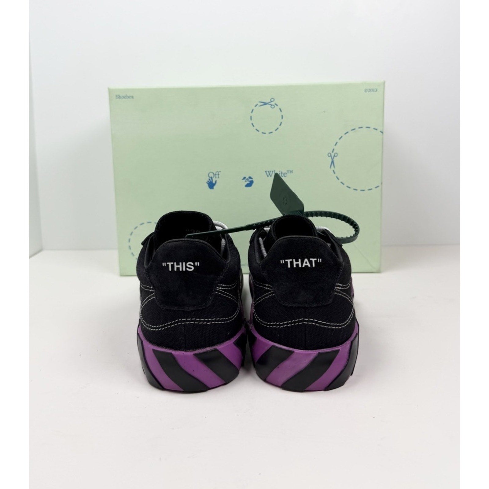 Size 36EU/6W - Off-White Vulcanized Canvas Black/Purple