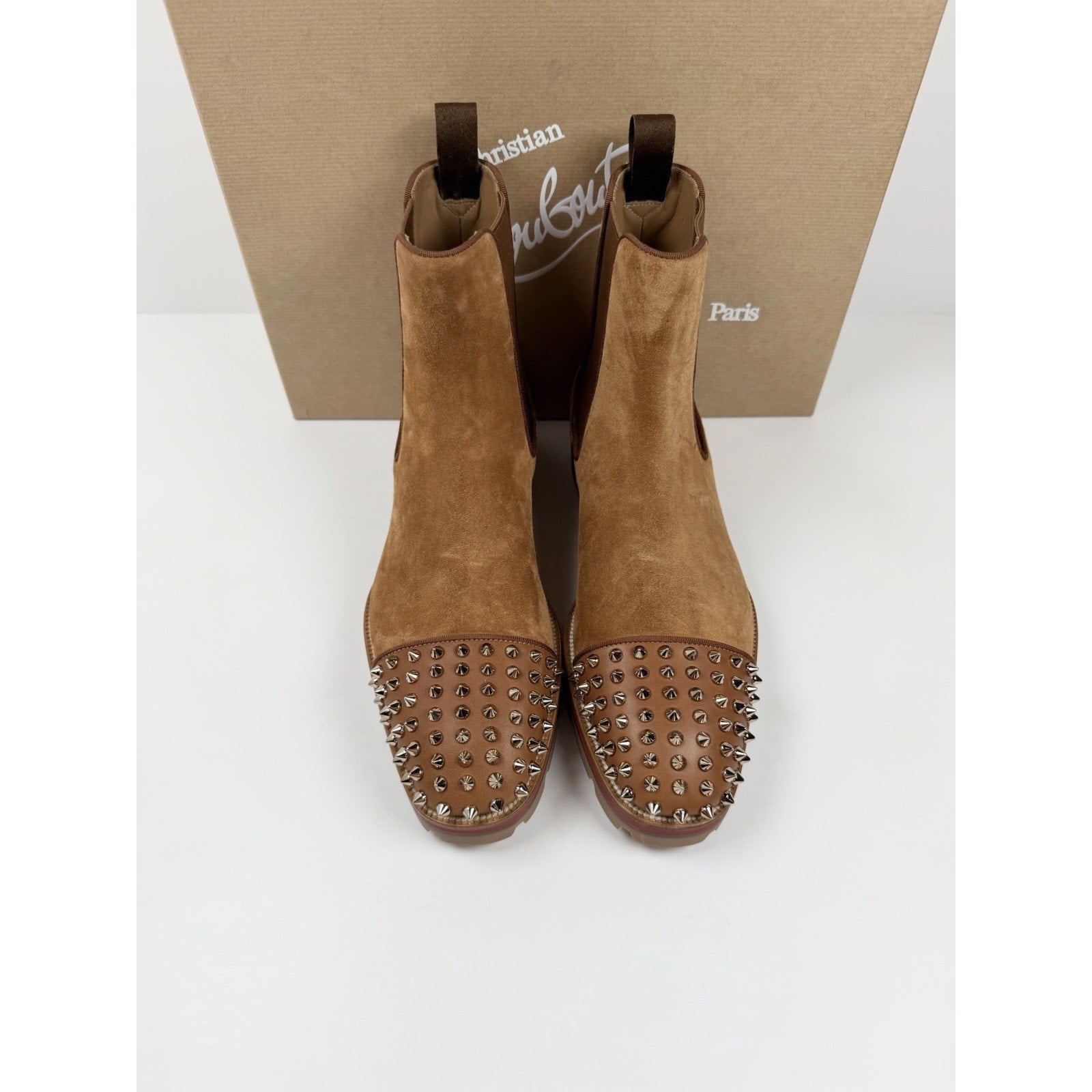 Size 7.5US - Christian Louboutin Melon Spikes Boots NEW