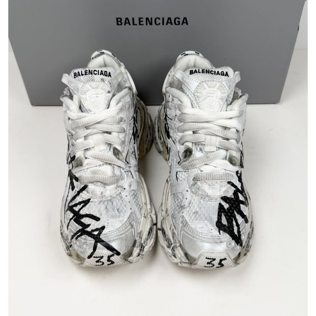 Size 35EU/5W - Balenciaga Runner Distressed Graffiti NEW