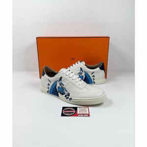 Size 8.5 - Hermes Quicker Leather Sneakers NEW