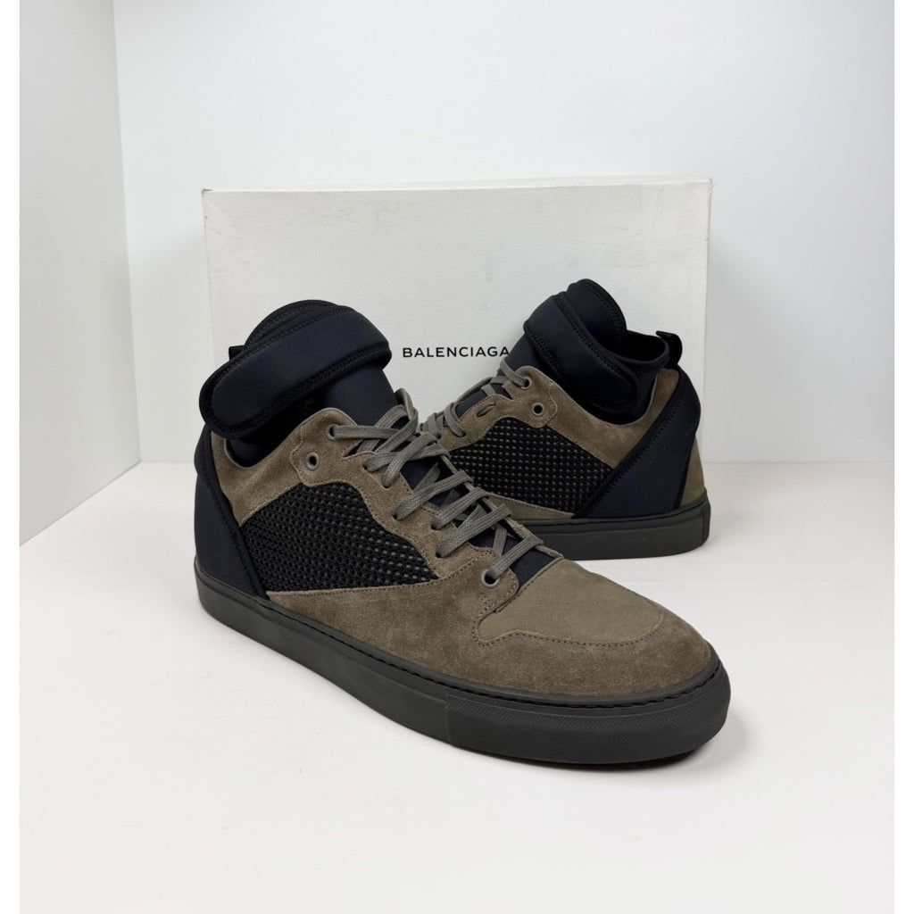 Size 45EU/12US - Balenciaga Olive Suede High Top NEW