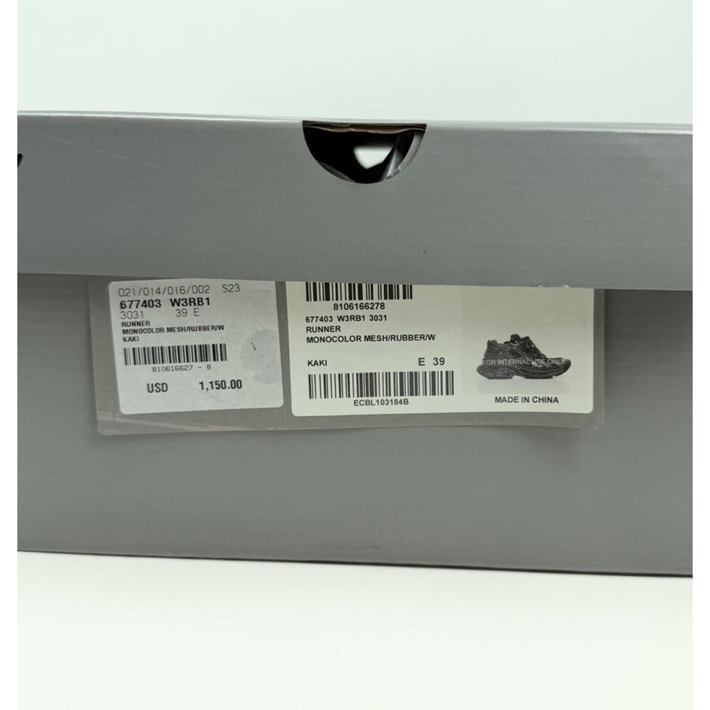 Size 39EU/6US - Balenciaga Runner Olive Green NEW