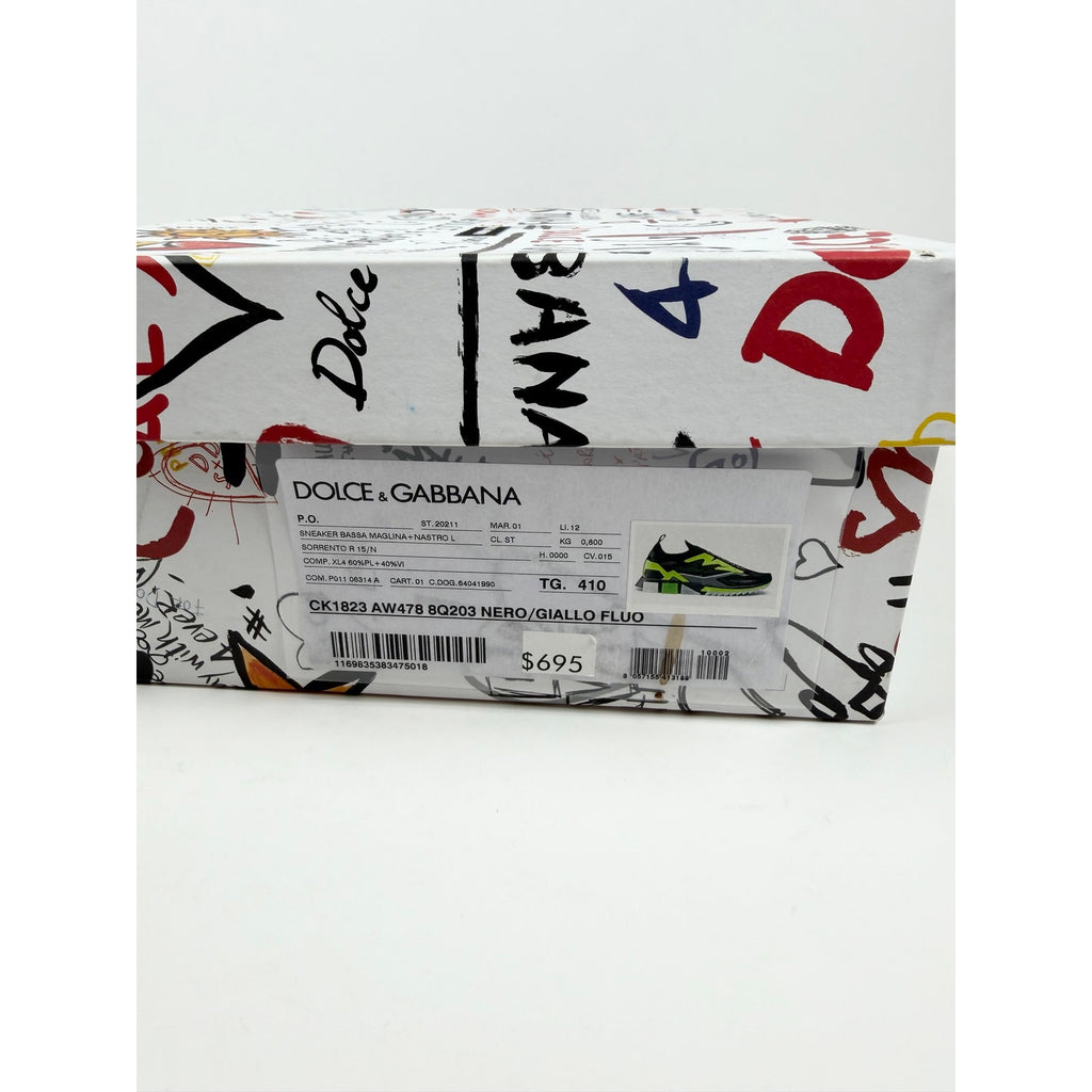Size 41EU/8US - Dolce & Gabbana Sorrento Black Yellow