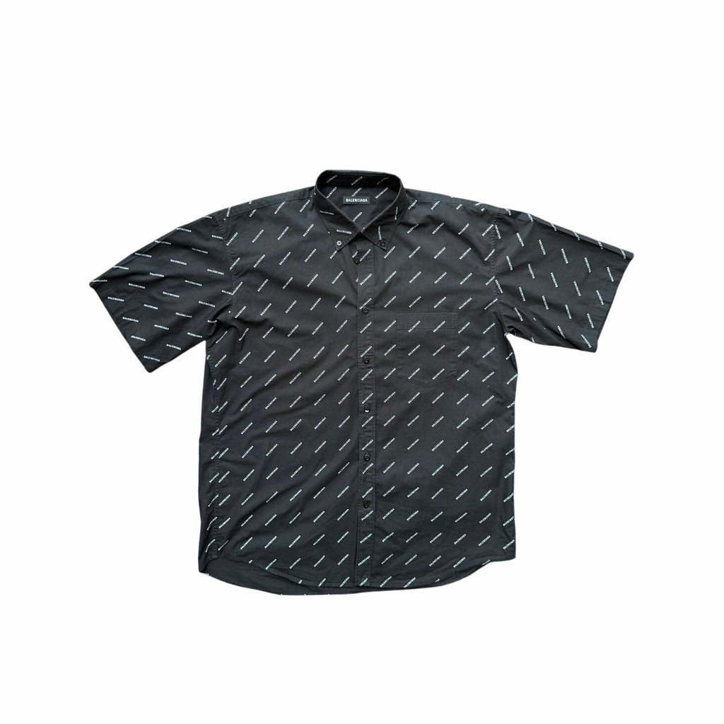 Size XL - Balenciaga All Over Logo Shirt