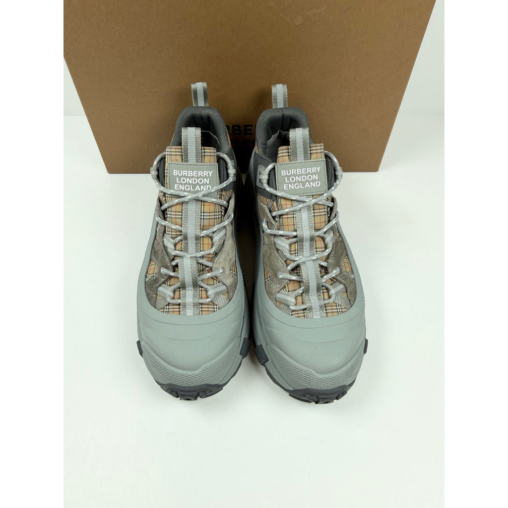 Size 42EU/9US - Burberry Arthur Grey Check Sneakers