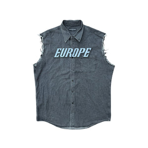 Size 2XL - Balenciaga  Oversized Distressed Denim Vest
