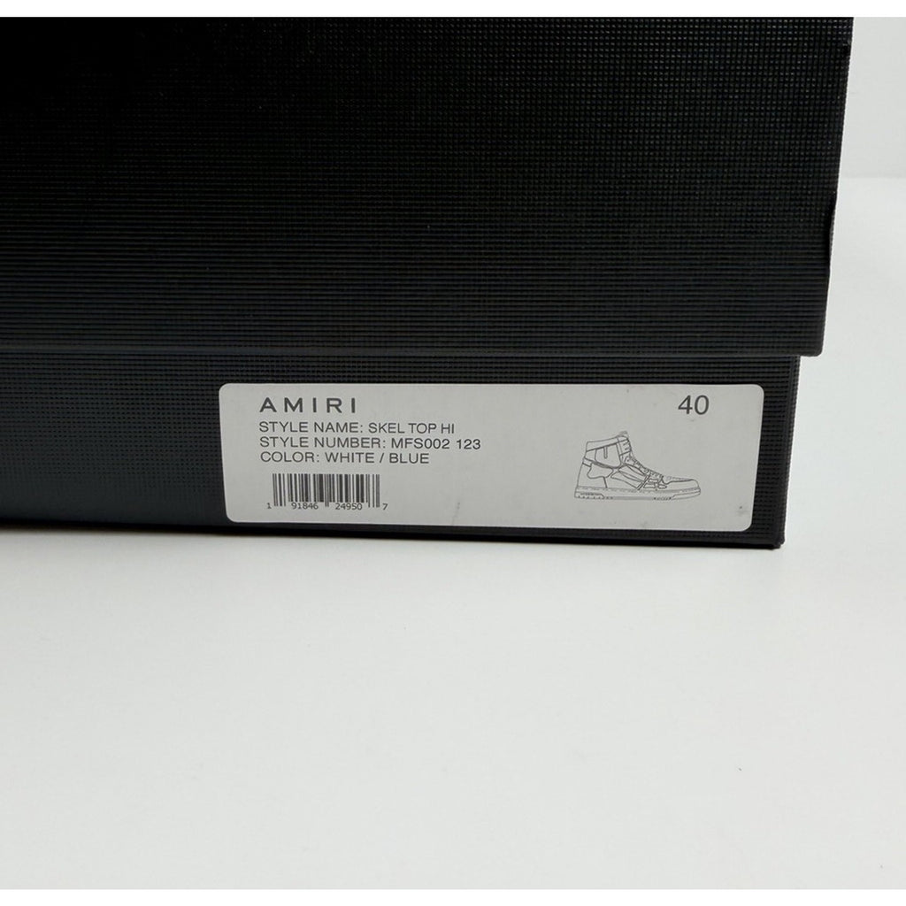 Size 40EU/7US - Amiri Skel Top High Top White Blue NEW!