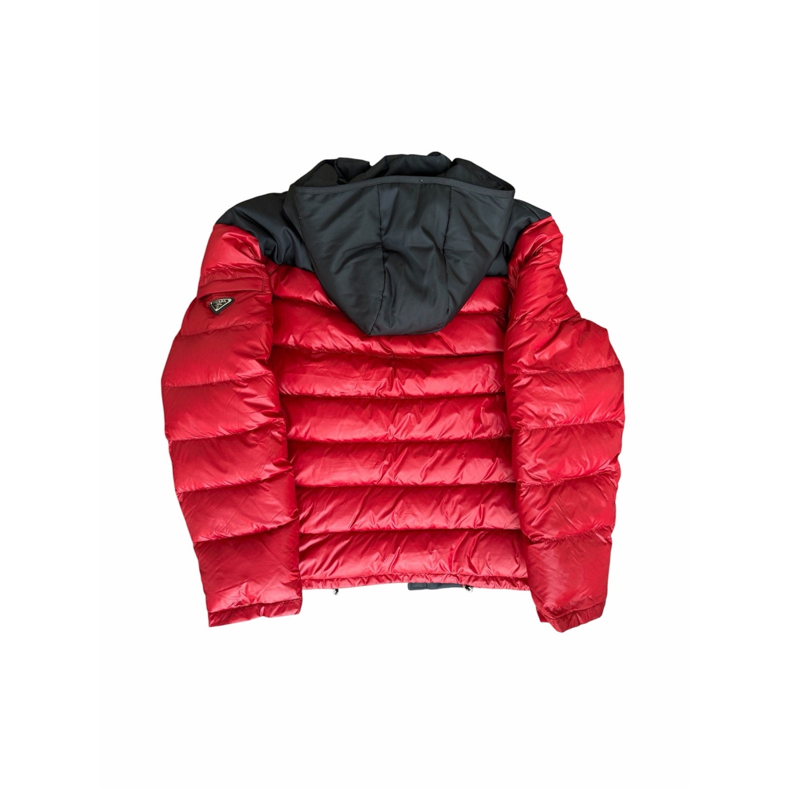 Size M - Prada Black Red Puffer Jacket Retail $3,000!
