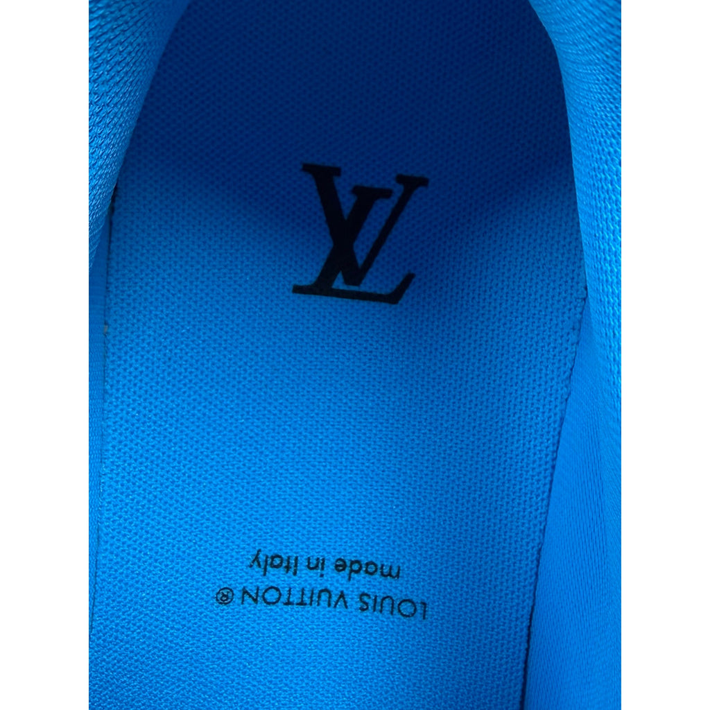 Size 7LV/8US - Louis Vuitton Leather Blue Sneakers NEW