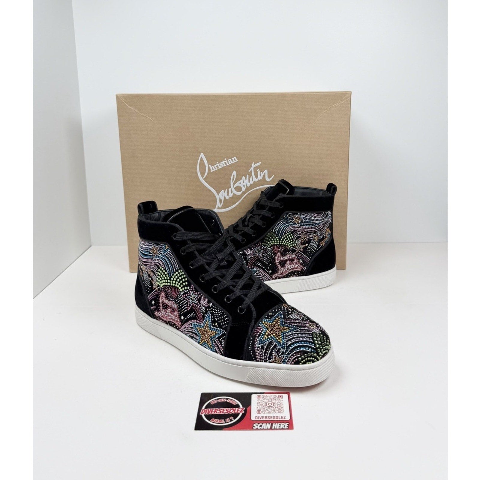 Size 8US - Christian Louboutin Crystal Strass NEW/Retail $3,695!