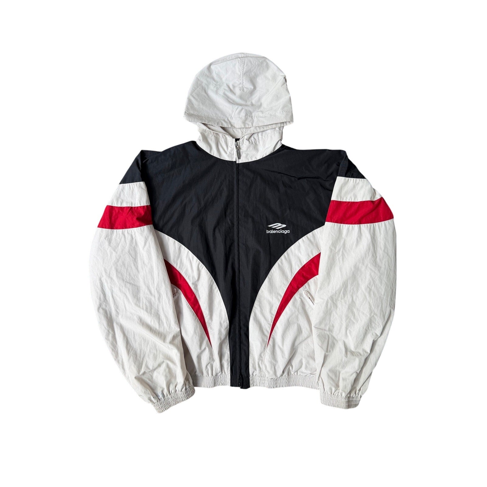 Size M Fits XL - Balenciaga Oversized 3B Sport Windbreaker
