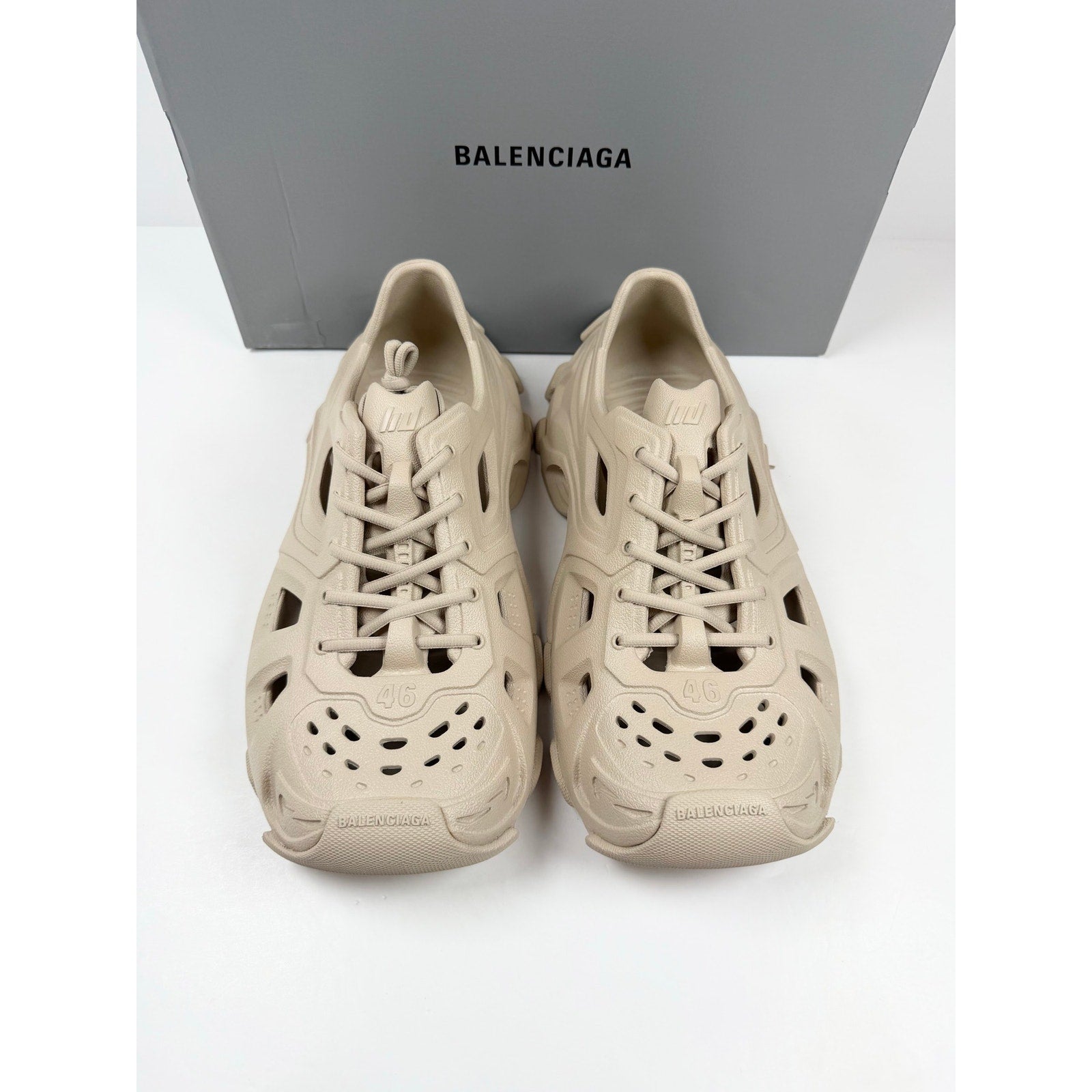 Size 46EU/13US - Balenciaga HD Mule Beige Lace Up NEW!