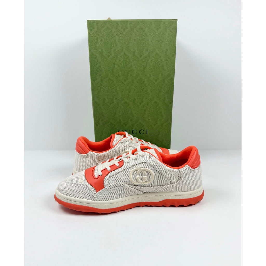 Size 8US - Gucci MAC80 White Orange Sneakers NEW
