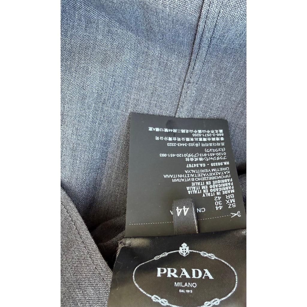 Prada Women’s Gray Belted Blazer Jacket IT 44 / US M