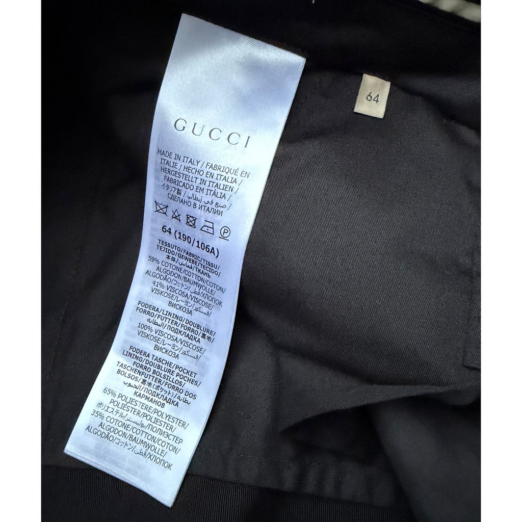 Gucci Monogram Black Dress Pants Size 64 / XXL