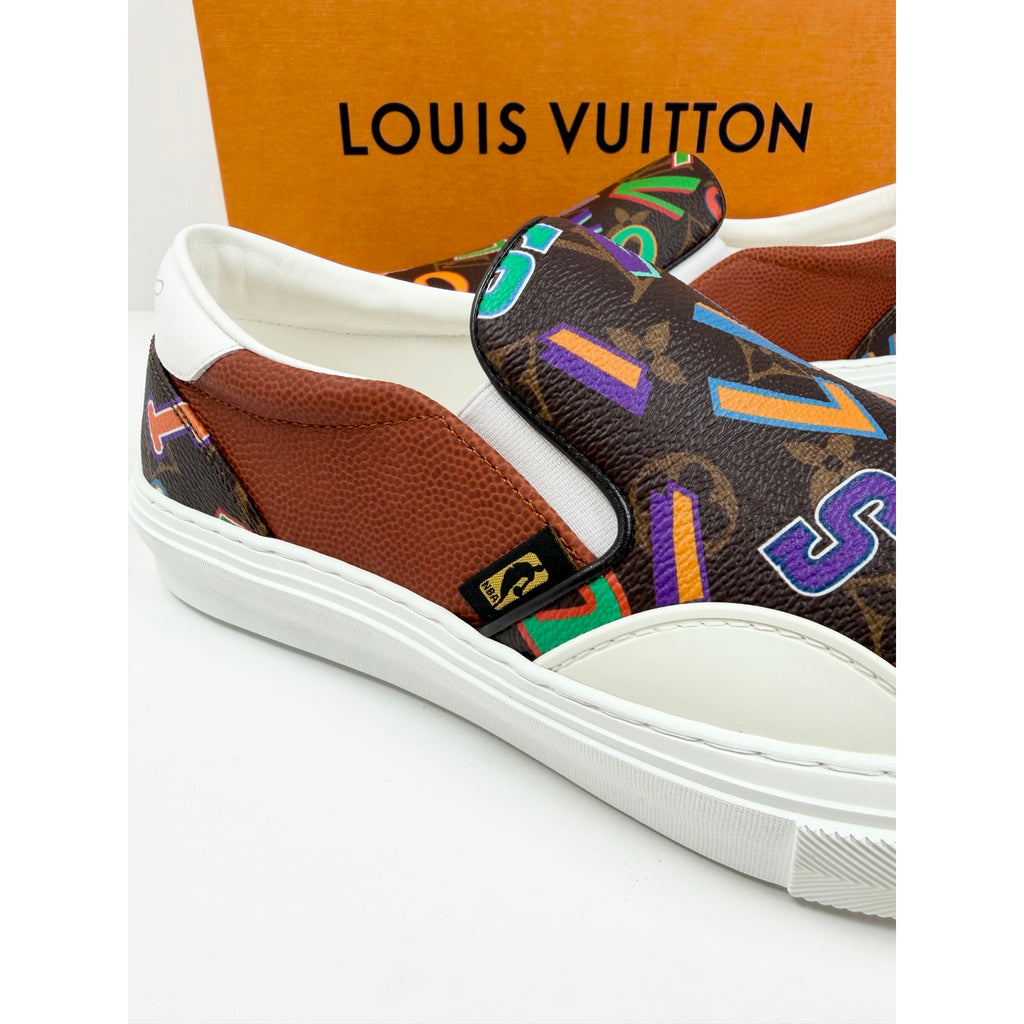 Size 7LV/8US - Louis Vuitton x NBA Ollie Slip On NEW
