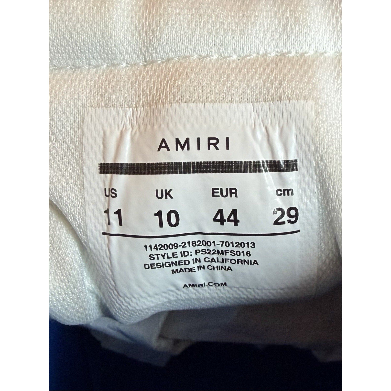 Size 44EU/11US - Amiri Skel Top Bandana Blue High TRIED ON