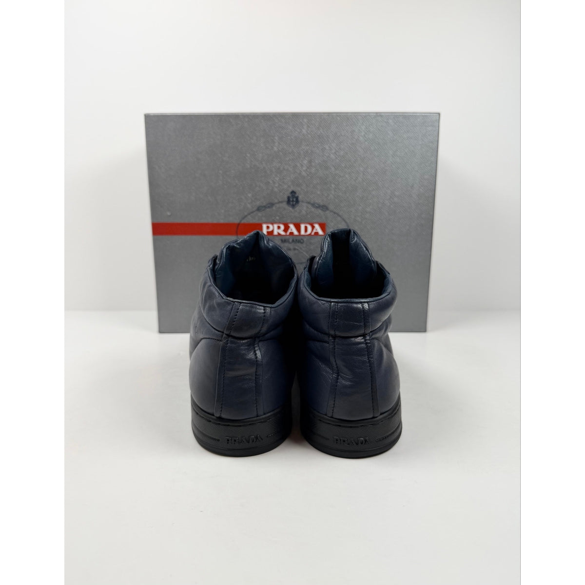 Size 9.5UK/10.5US - Prada Soft Leather High Top