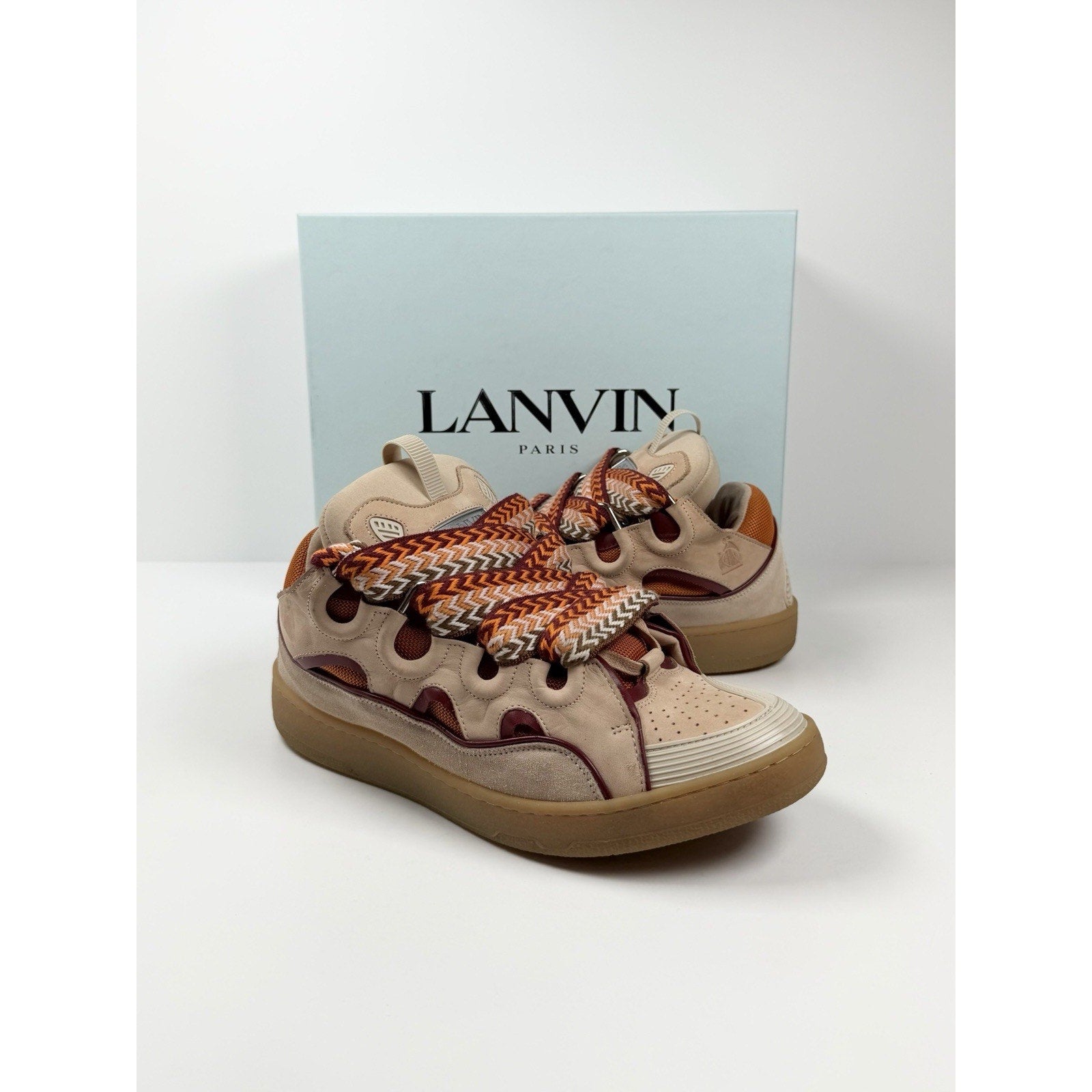 Size 46EU/13US - Lanvin Curb Pink Mango Sneakers