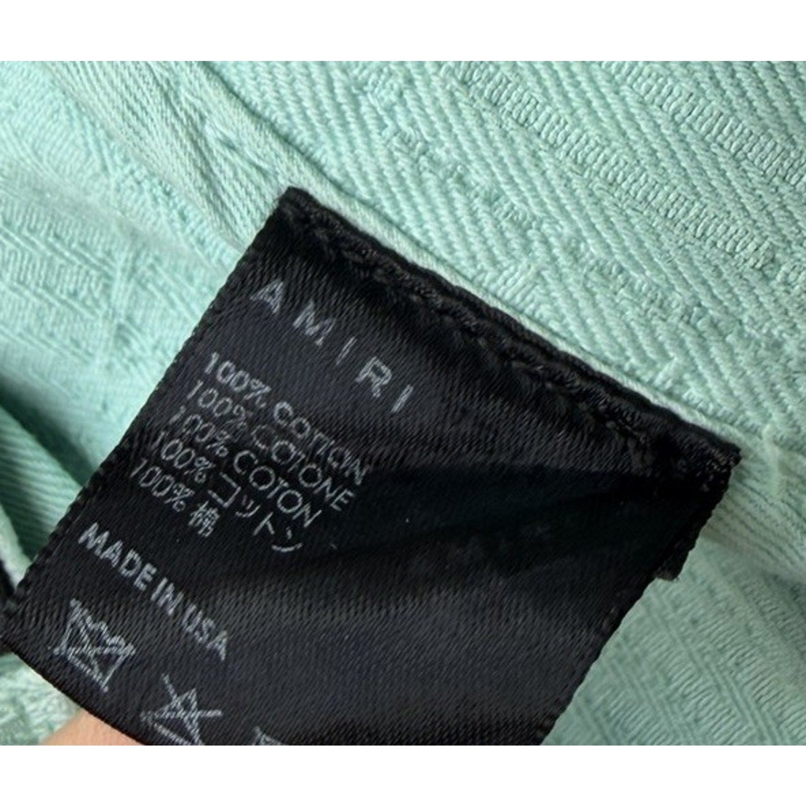 Size 34 - Amiri Jacquard Carpenter Aqua Blue Jeans