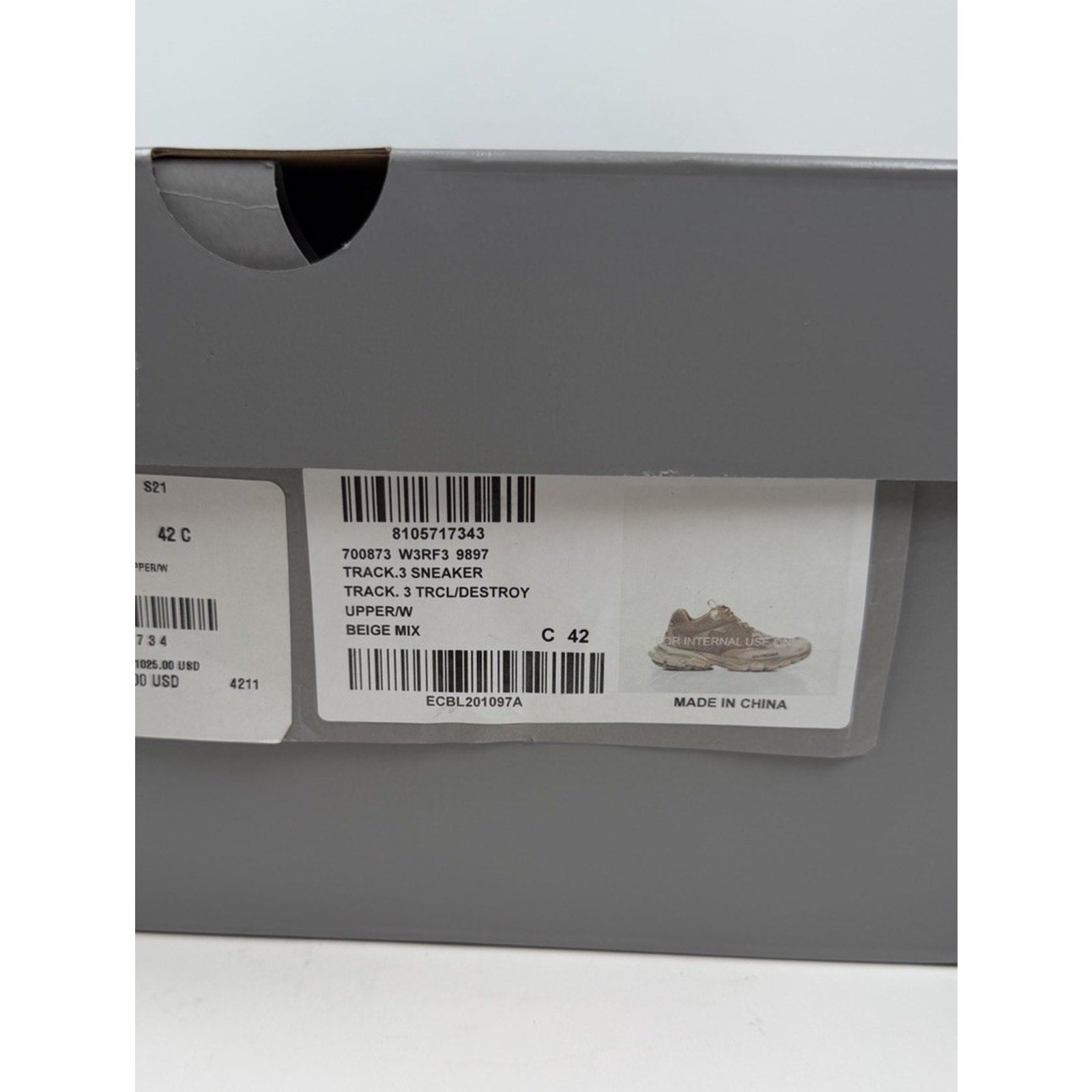 Size 42EU/9US - Balenciaga Track.3 NEW