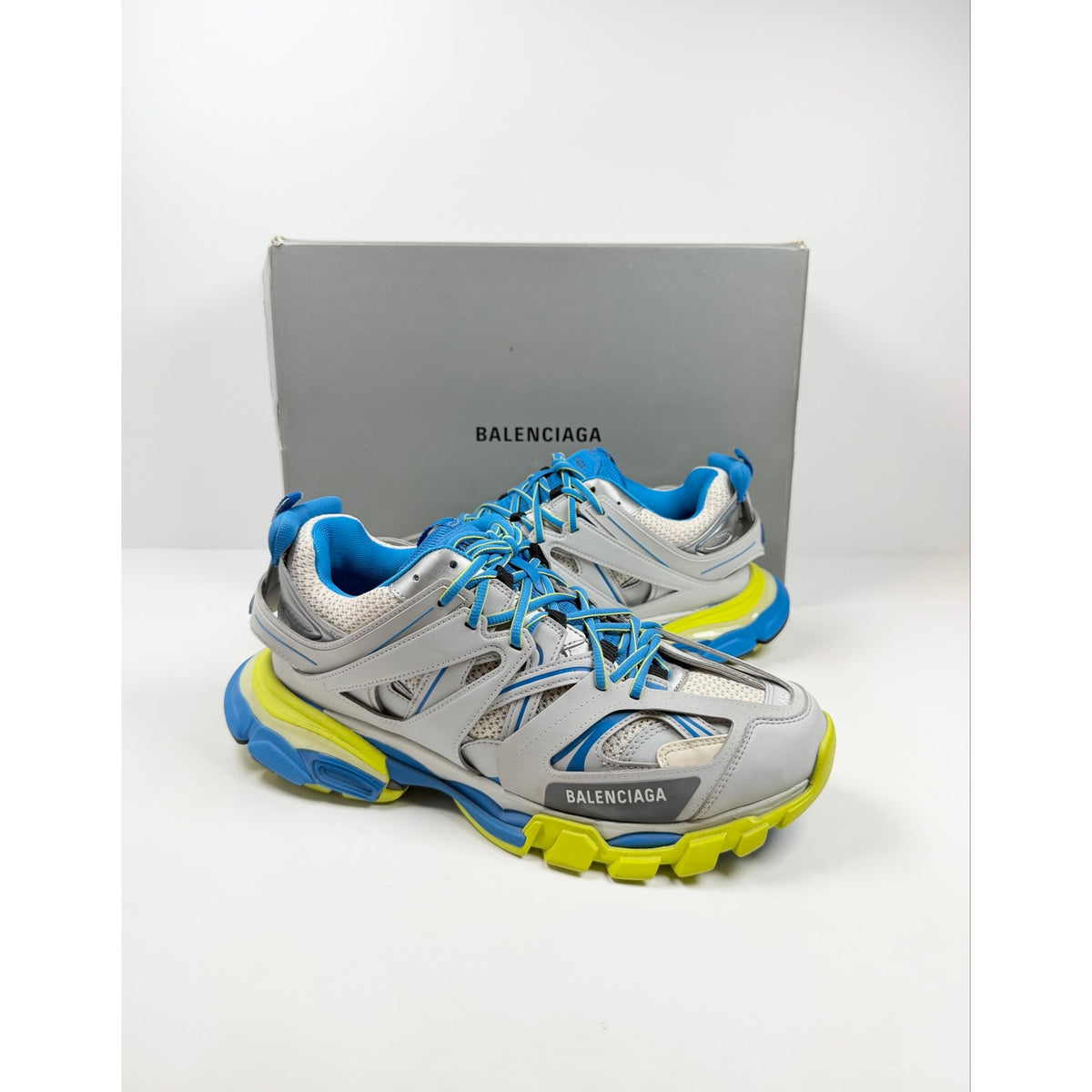Size 45EU/12US - Balenciaga Track Gray Blue Yellow NEW