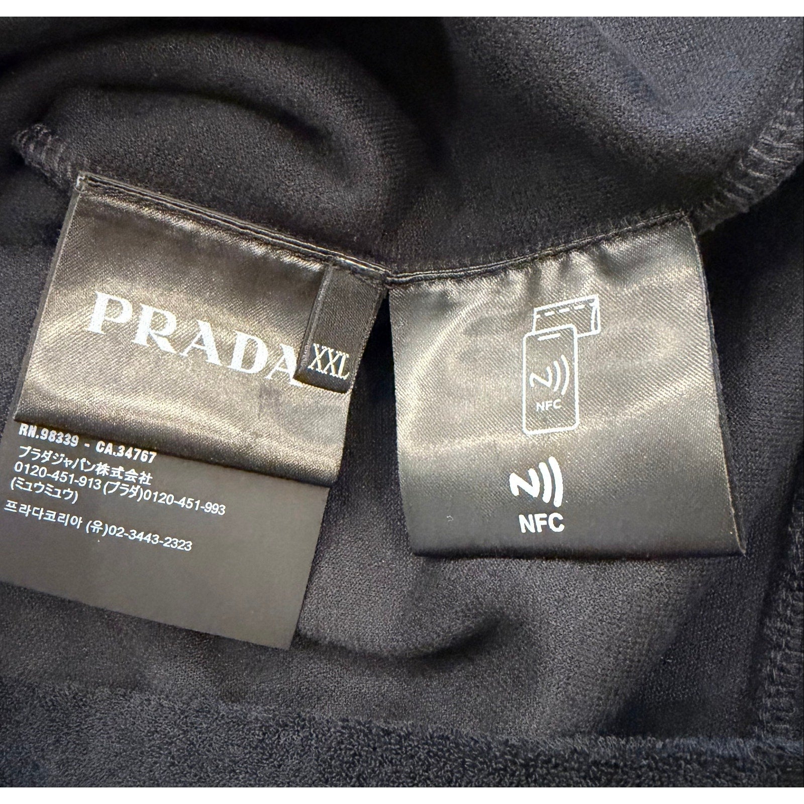 Tagged 2XL (Fits Like Large) Prada Logo Plaque T shirt NEW