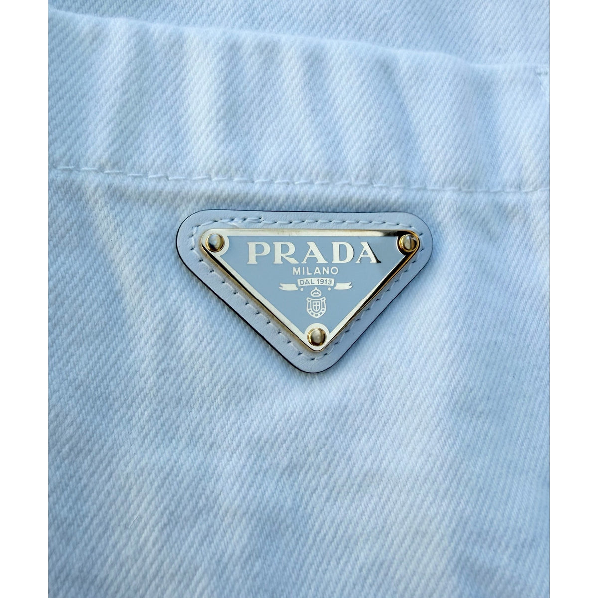 Size 42/US size 6 (L) Prada Cropped Denim Blouson Jacket NEW