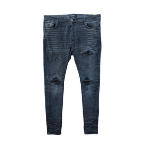 Size 38 - Amiri Distressed Black Gold Flake Jeans