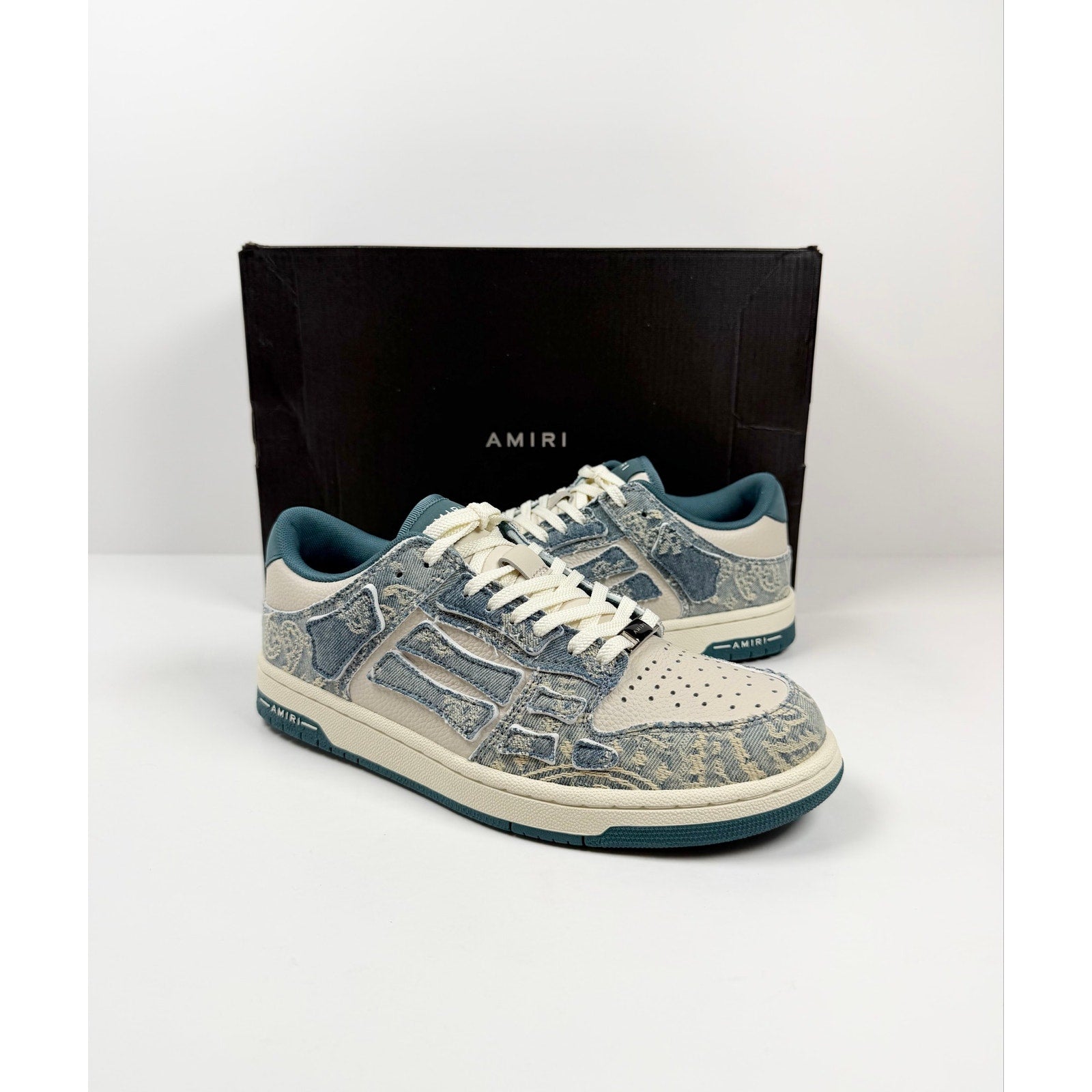 Size 40EU/7US - Amiri Skel Top Low Denim Blue NEW