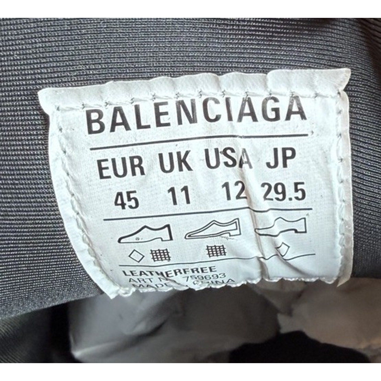 Size 45EU/12US - Balenciaga 3XL Black NEW