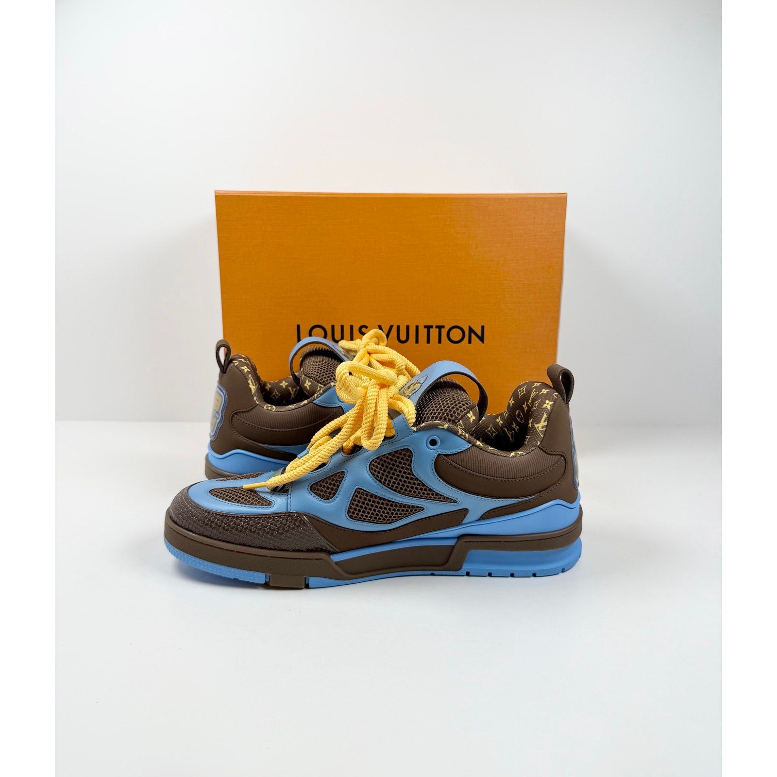 Size 10UK/11US - Louis Vuitton Skate Brown Blue Yellow NEW