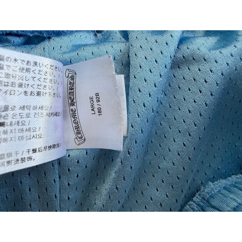 Size L - Chrome Hearts Mesh Varsity Blue Shorts
