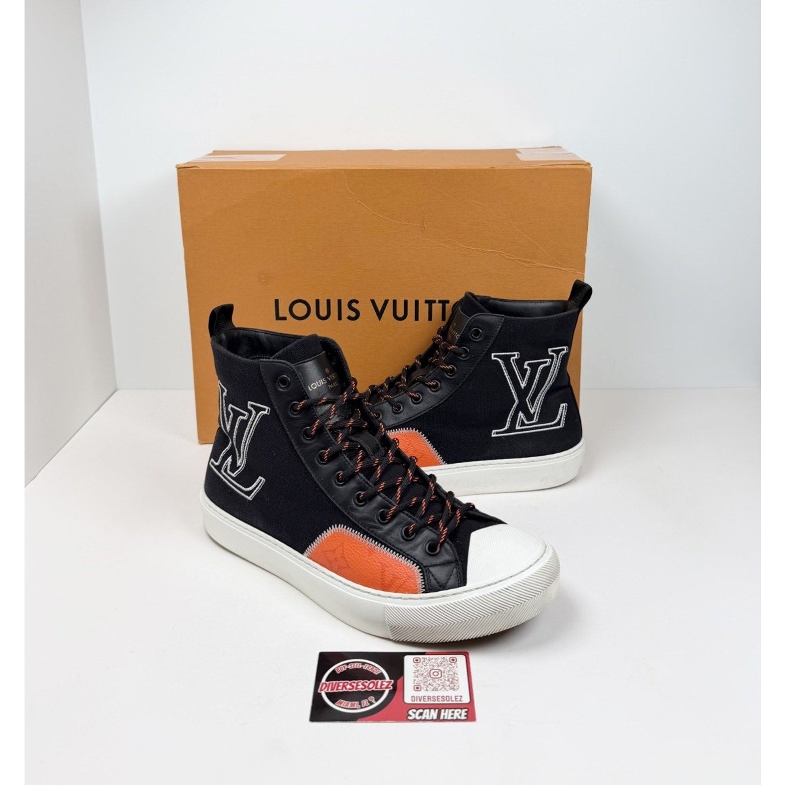 Size 6.5LV/7.5US - Louis Vuitton Canvas/Leather Tattoo High