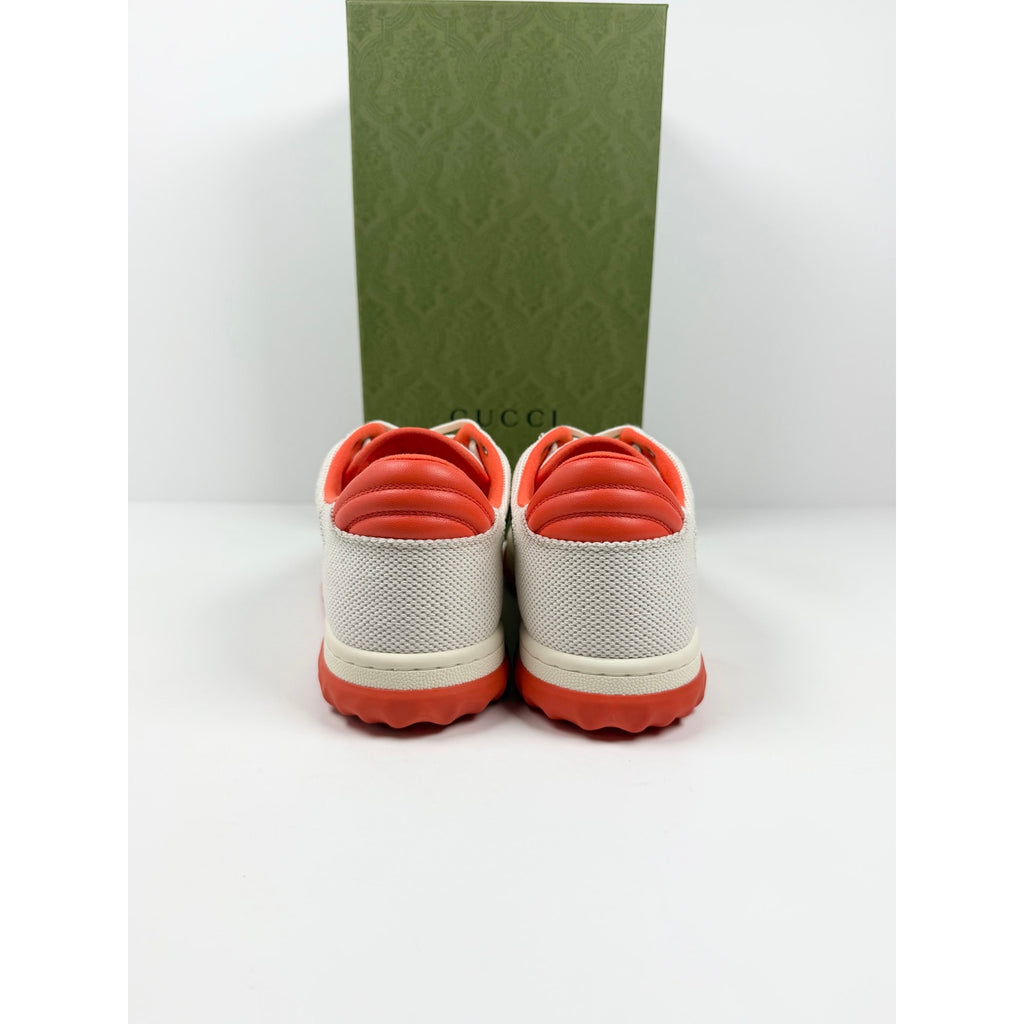 Size 8US - Gucci MAC80 White Orange Sneakers NEW