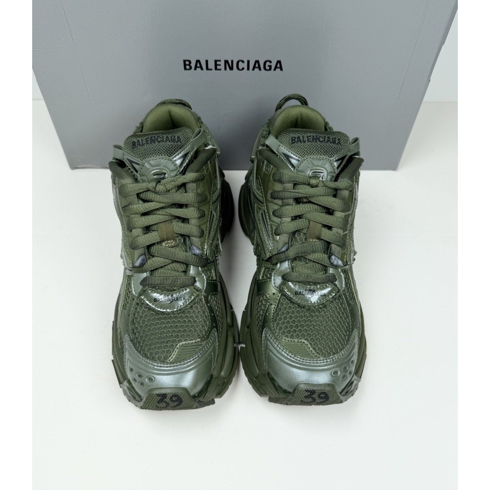 Size 39EU/6US - Balenciaga Runner Olive Green NEW