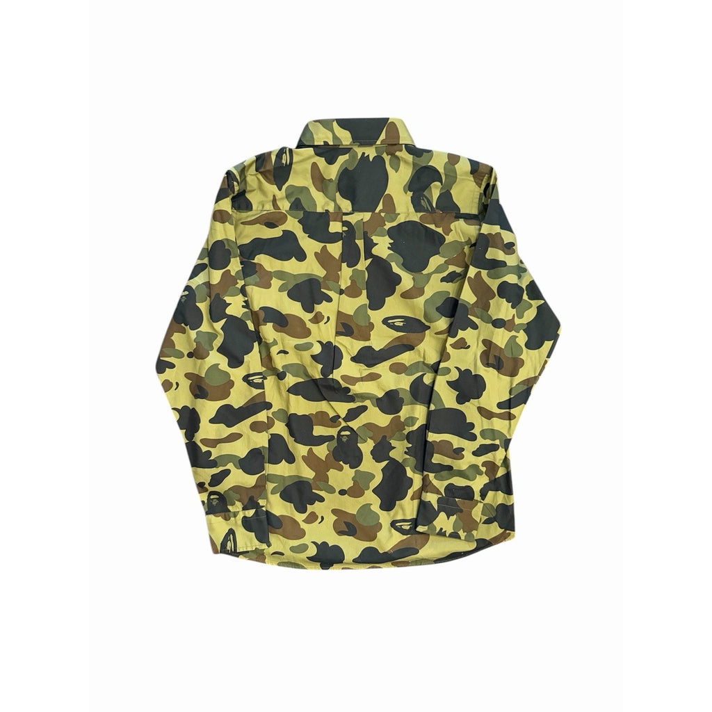 Size L - Bape Camo Button Up Camo Long Sleeve Shirt NEW!