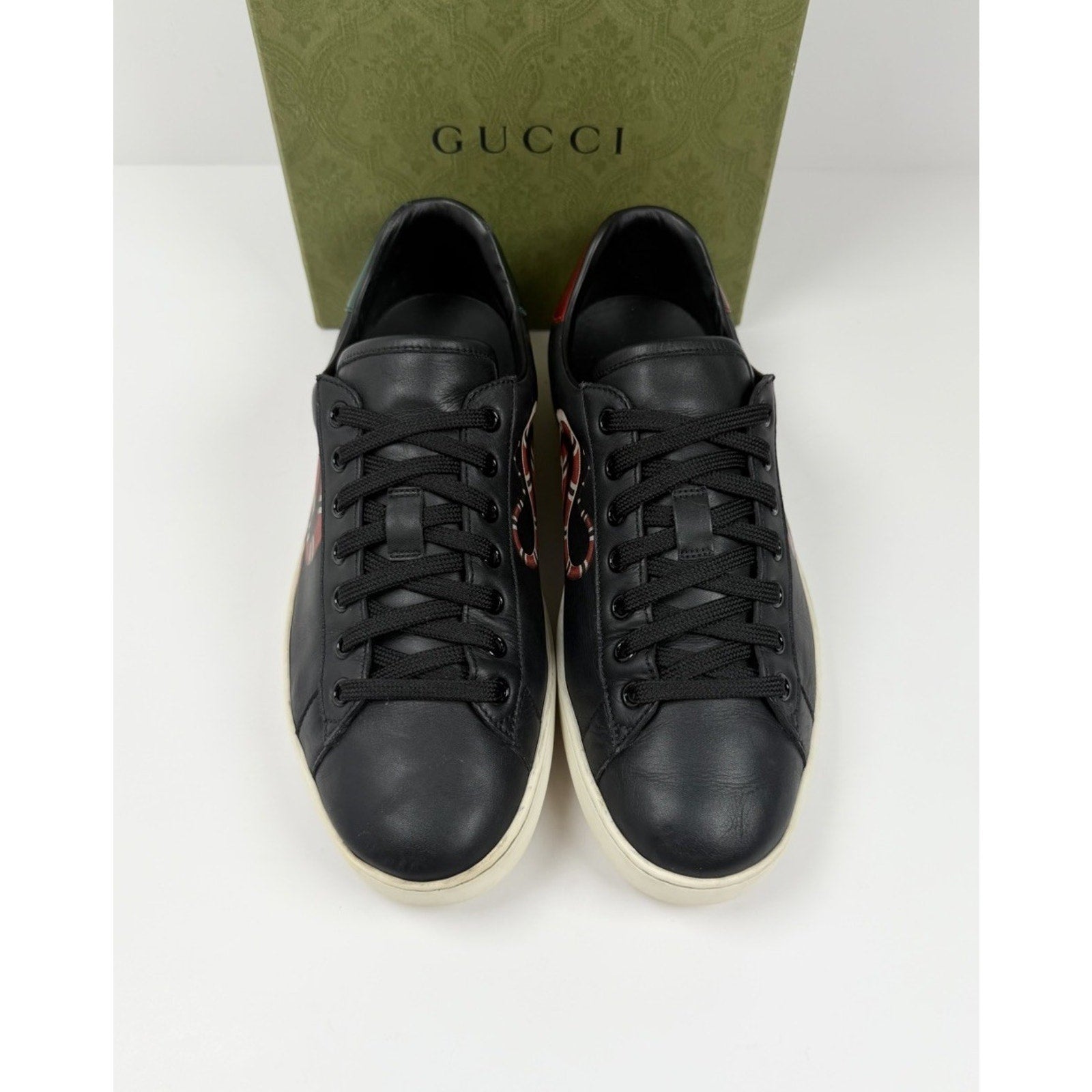 Size 8US - Gucci Ace Kingsnake Leather Sneakers