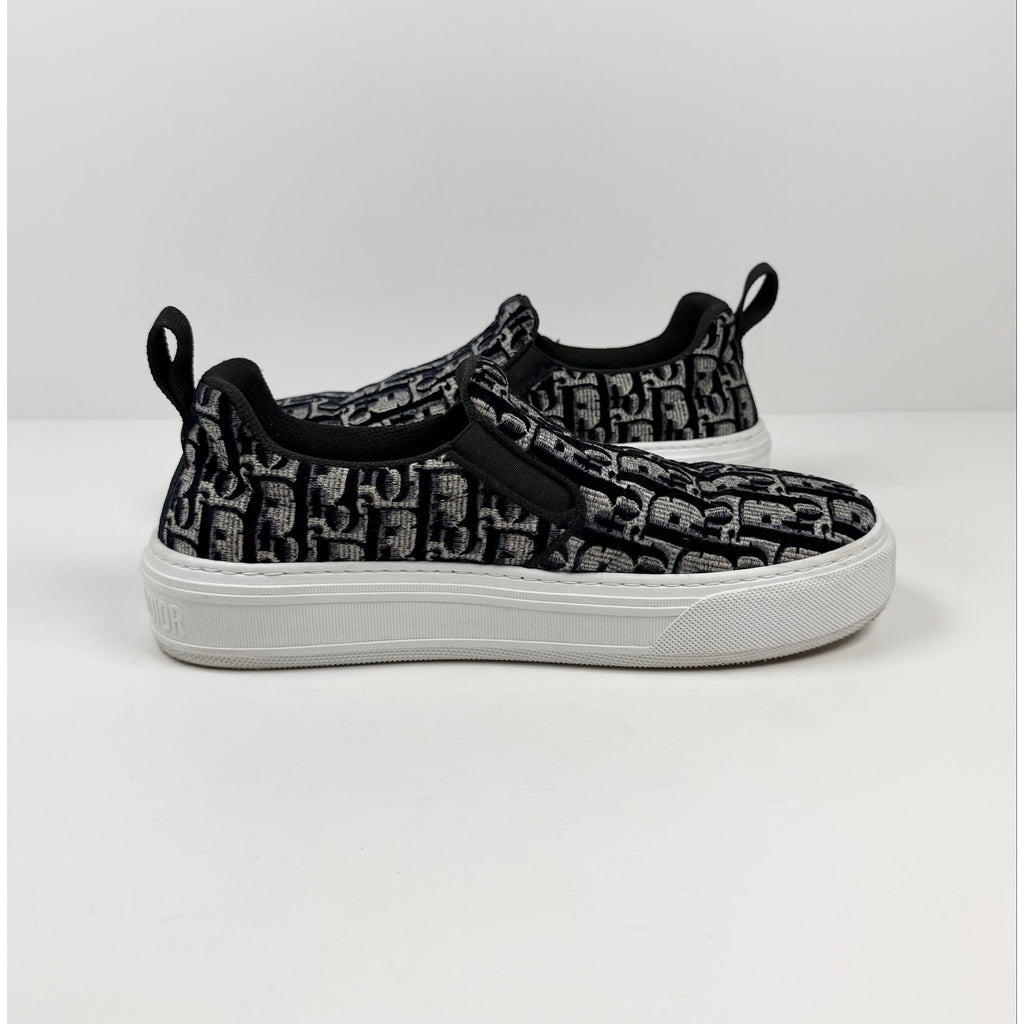 Size 9 Women - Dior Velvet Oblique Slip On Sneakers