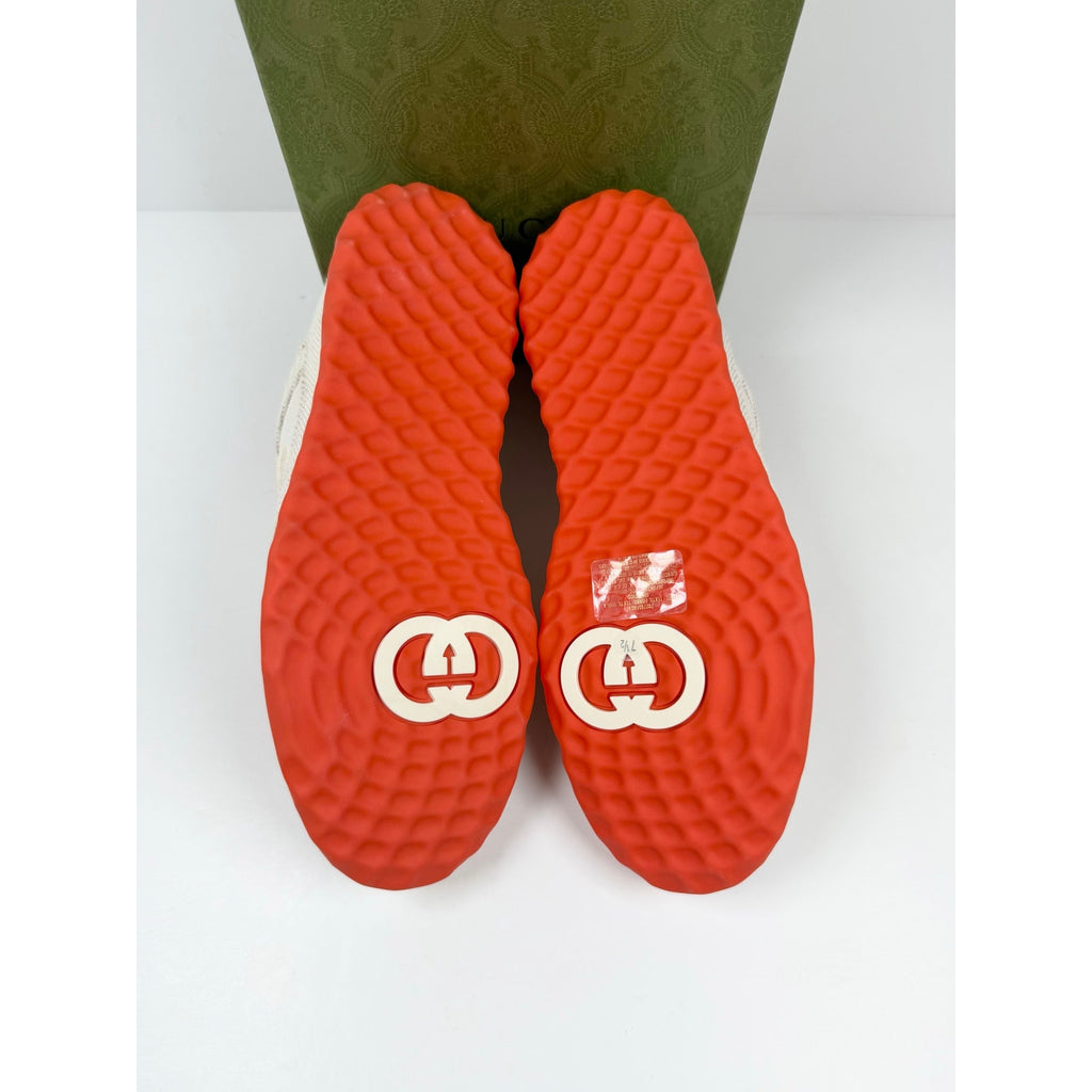 Size 8US - Gucci MAC80 White Orange Sneakers NEW