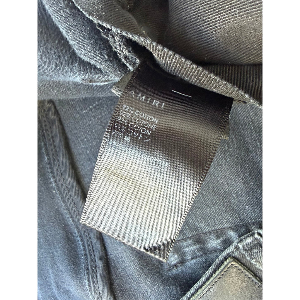 Size 38 - Amiri Distressed Black Gold Flake Jeans